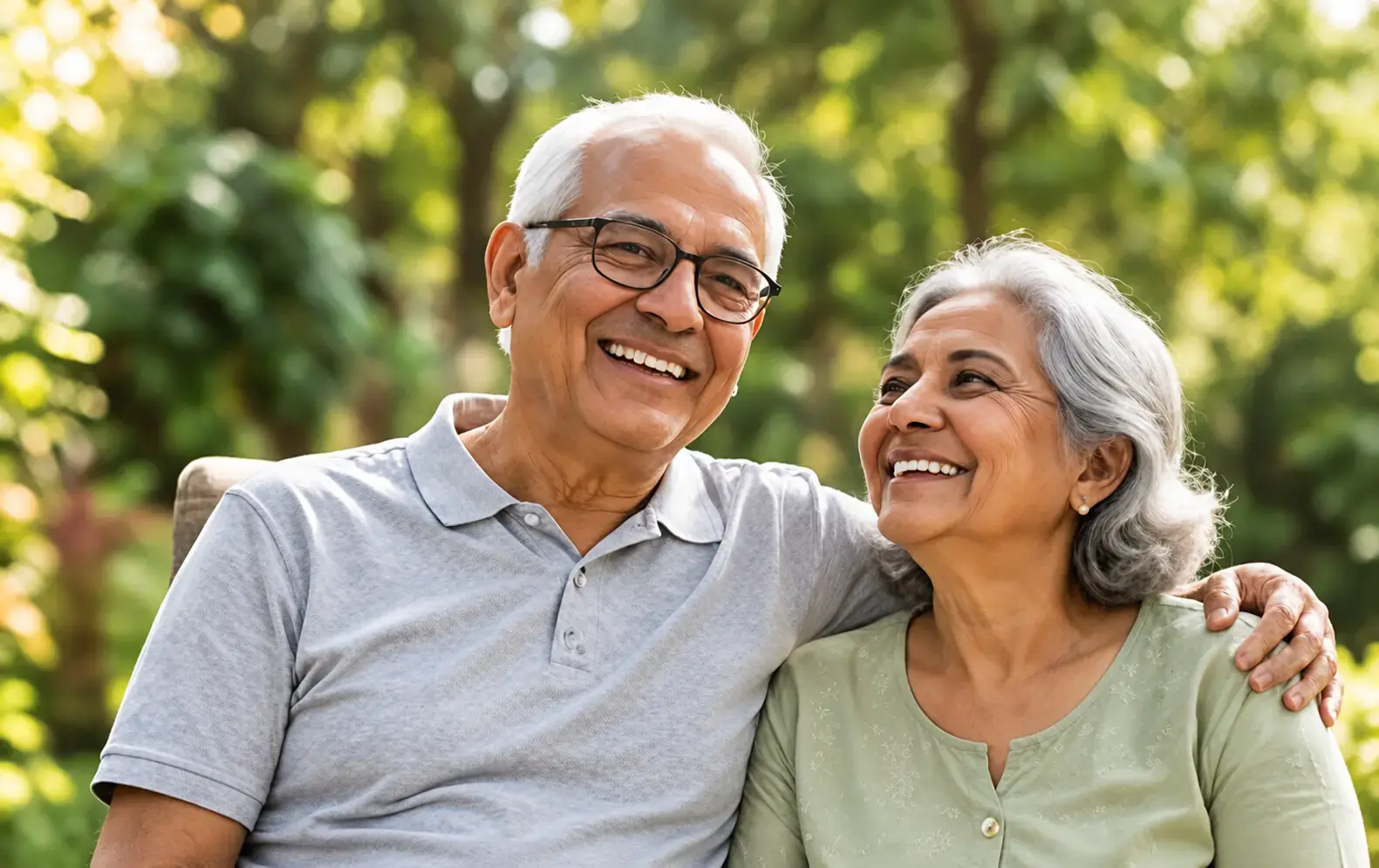 Happy older couple spending time together